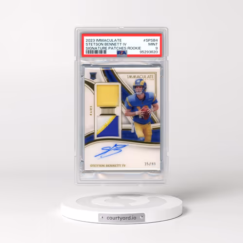 2023 Panini Immaculate Collection Immaculate Signature Patches Rookie #SPSB4 Stetson Bennett IV (PSA 9 MINT)