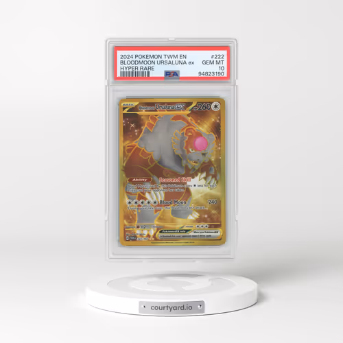2024 Pokémon Twm EN-Twilight Masquerade #222 Bloodmoon Ursaluna EX - Holo Hyper Rare (PSA 10 GEM MINT)