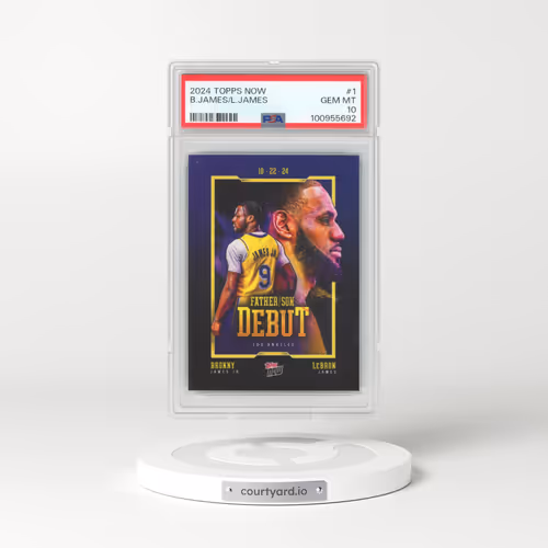 2024 Topps Now #1 Bronny James/LeBron James (PSA 10 GEM MINT)