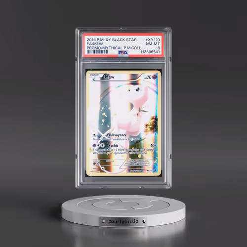 2016 Pokémon XY Black Star Promo #XY110 Mew - Full Art Mythical Pokemon Collection (PSA 8 NM-MT)
