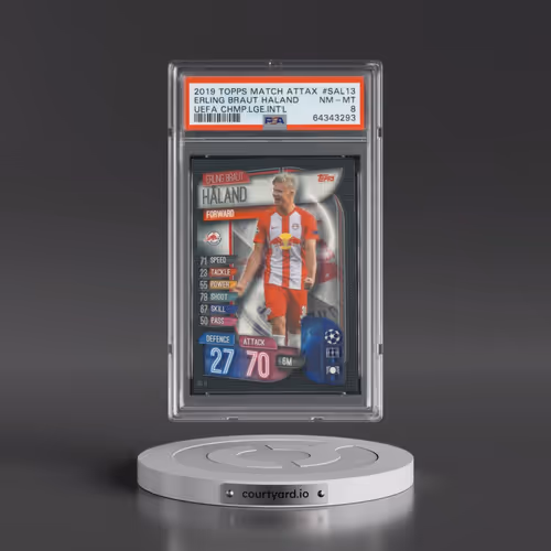 2019 Topps Match Attax UEFA Champions League International #SAL13 Erling Haaland (PSA 8 NM-MT)