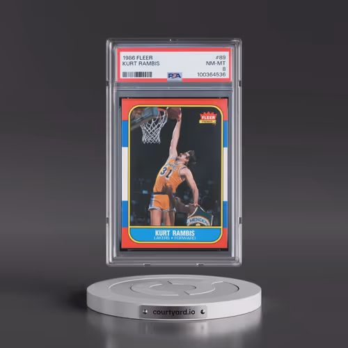 1986 Fleer #89 Kurt Rambis (PSA 8 NM-MT)