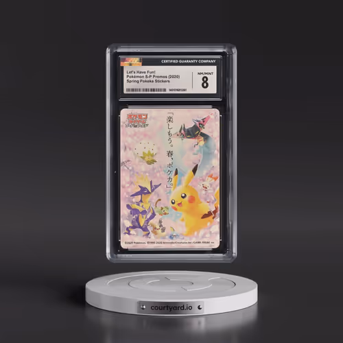 2020 Pokémon Japanese S-P Promos - Japanese Let's Have Fun! - Spring Pokeka Stickers (CGC 8 NM-MT)