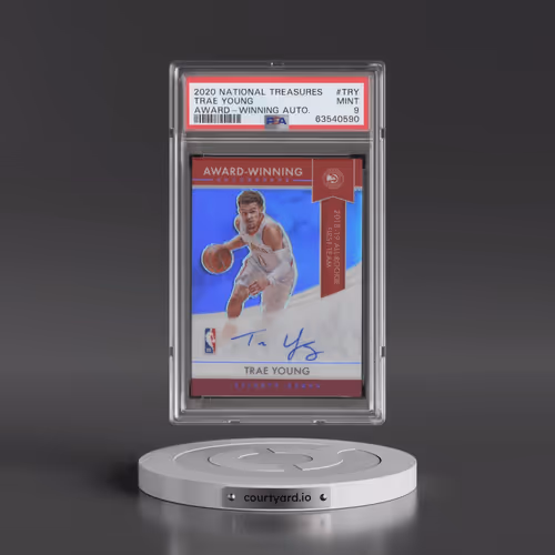 2020 Panini National Treasures Award-Winning Autographs #TRY Trae Young (PSA 9 MINT)