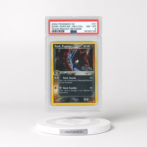 2004 Pokémon EX Team Rocket Returns #41 Dark Pupitar - Reverse Foil (PSA 8 NM-MT)