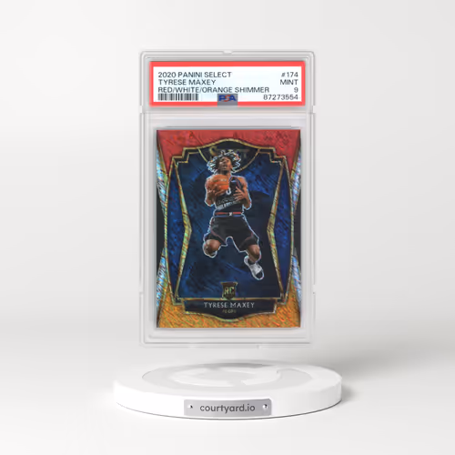 2020 Panini Select #174 Tyrese Maxey - Red/White/Orange Shimmer (PSA 9 MINT)