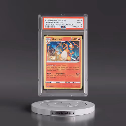 2020 Pokémon Sword & Shield Vivid Voltage #025 Charizard - Holo Cracked Ice (PSA 9 MINT)