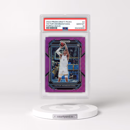 2023 Panini Prizm Draft Picks #2 Victor Wembanyama - Purple Wave (PSA 10 GEM MINT)