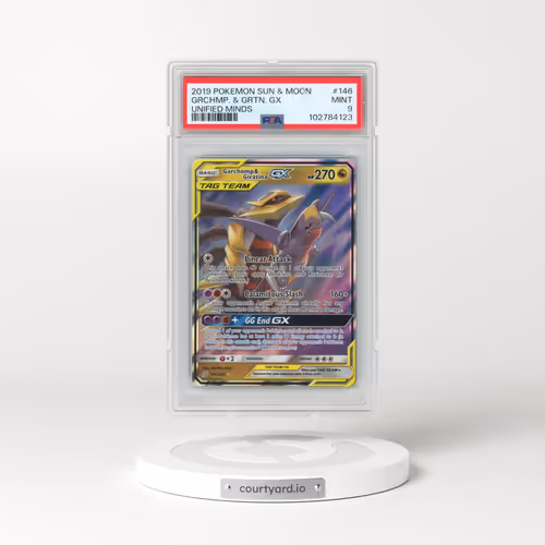 2019 Pokémon Sun & Moon Unified Minds #146 Garchomp & Giratina GX - Holo (PSA 9 MINT)
