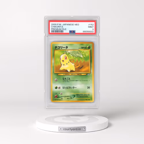 2000 Pokémon Neo #152 Chikorita - Premium File (PSA 9 MINT)