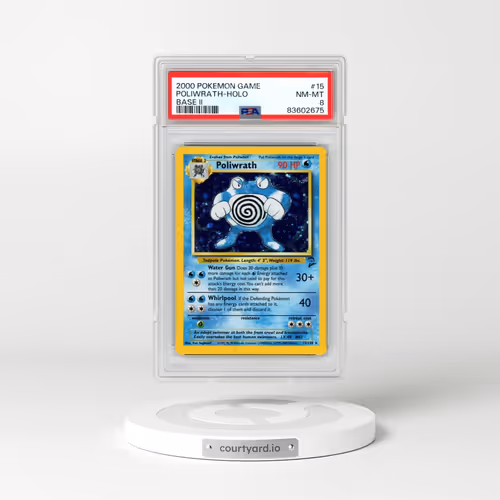 2000 Pokémon Game Base II #15 Poliwrath - Holo (PSA 8 NM-MT)