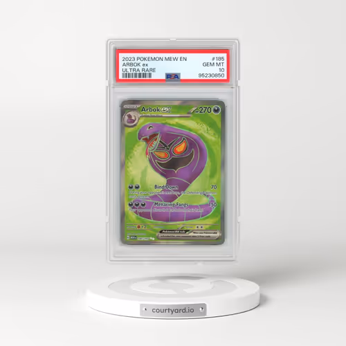 2023 Pokémon Mew EN-151 #185 Arbok EX - Holo Ultra Rare (PSA 10 GEM MINT)