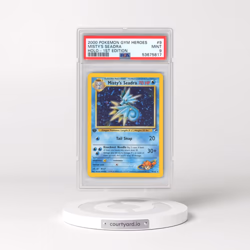 2000 Pokémon Gym Heroes #9 Misty's Seadra - 1st Edition Holo (PSA 9 MINT)