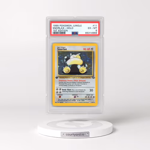 1999 Pokémon Jungle #11 Snorlax - 1st Edition Holo (PSA 6 EX-MT)