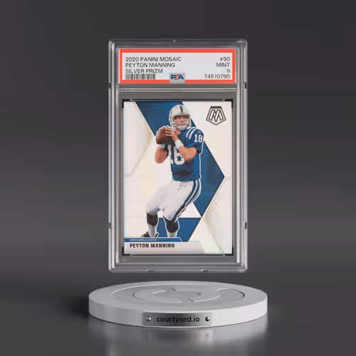 2020 Panini Mosaic #90 Peyton Manning - Silver Prizm (PSA 9 MINT)