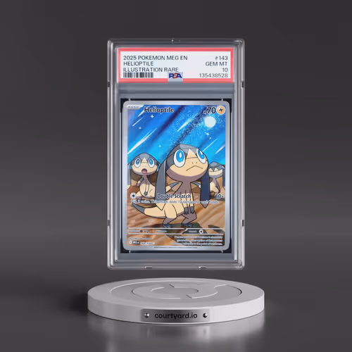 2025 Pokémon Meg EN-Mega Evolution #143 Helioptile - Illustration Rare (PSA 10 GEM MINT)