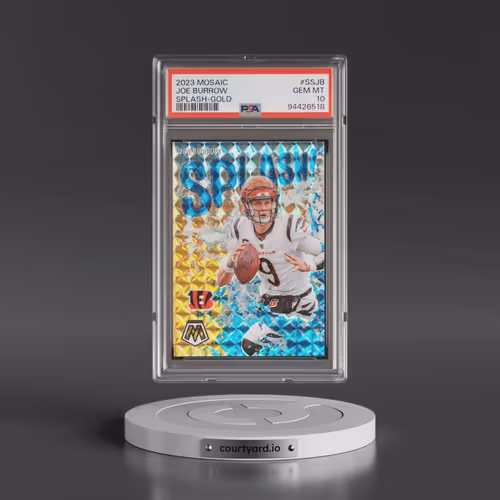 2023 Panini Mosaic Splash #SSJB Joe Burrow - Gold (PSA 10 GEM MINT)