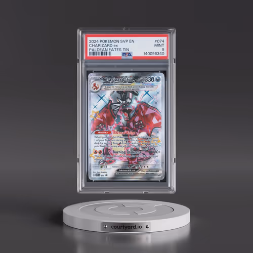 2024 Pokémon Svp EN-SV Black Star Promo #074 Charizard EX - Holo Paldean Fates Tin (PSA 9 MINT)