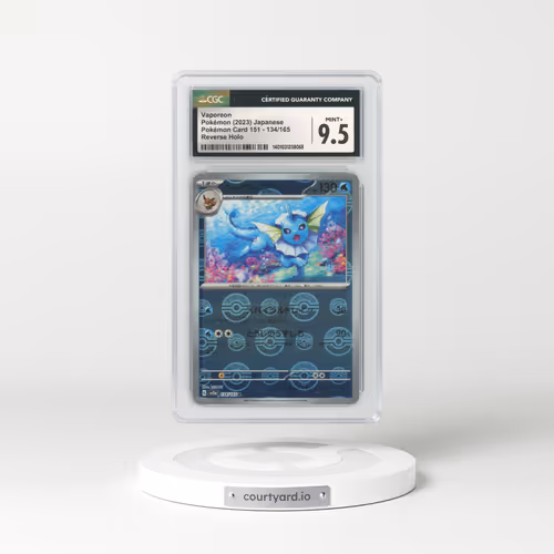 2023 Japanese Pokémon 151 #134 Vaporeon - Holo Poke Ball Reverse Holo (CGC 9.5 MINT+)