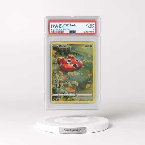 2023 Pokémon Sword and Shield Crown Zenith #GG32 Paras - Full Art (PSA 9 MINT)