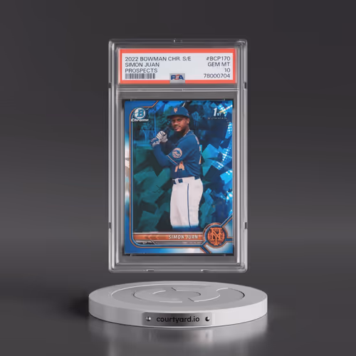 2022 Bowman Chrome Sapphire Edition Prospects #BCP170 Simon Juan (PSA 10 GEM MINT)