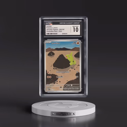 2023 Obsidian Flames - OBF EN #203/197 Larvitar - Illustration Rare Holo (CGC 10 GEM MINT)