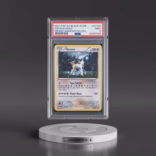 2017 Pokémon XY Black Star Promo #XY197 Arceus - Holo Magearna Mythical Collection (PSA 9 MINT)