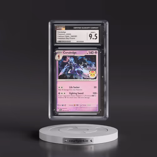 2024 Paldean Fates - PAF EN #040/091 Ceruledge - Pokémon Day Promo (Cosmos Holo) (CGC 9.5 MINT+)