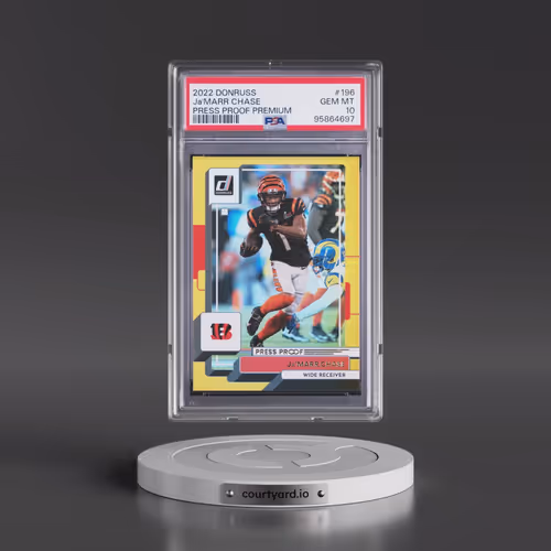 2022 Panini Donruss #196 JA'Marr Chase - Press Proof Premium (PSA 10 GEM MINT)