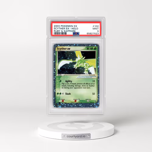 2003 Pokémon EX Ruby & Sapphire #102 Scyther EX - Holo Holo (PSA 9 MINT)