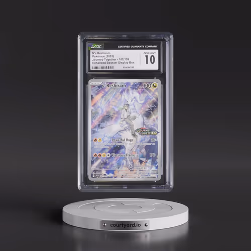 2025 Pokémon Jtg EN-Journey Together #167 N's Reshiram - Illustration Rare (CGC 10 GEM MINT)