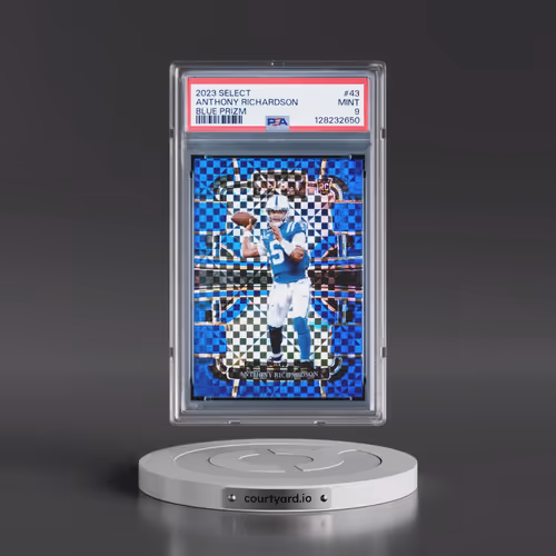 2023 Panini Select #43 Anthony Richardson - Blue Prizm (PSA 9 MINT)