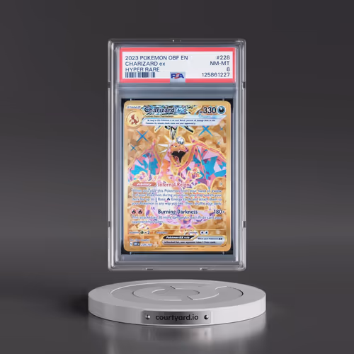 2023 Pokémon Obf EN-Obsidian Flames #228 Charizard EX - Holo Hyper Rare (PSA 8 NM-MT)