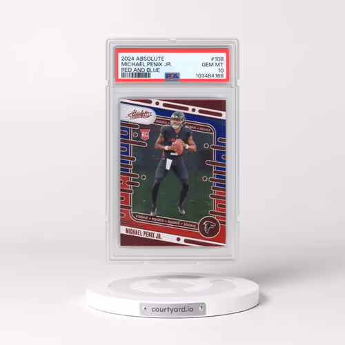2024 Panini Absolute #108 Michael Penix Jr. - Red and Blue (PSA 10 GEM MINT)