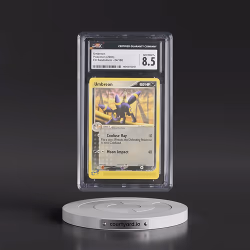 2003 EX Sandstorm (2003 Copyright, w/ "e" Symbol) #24/100 Umbreon (CGC 8.5 NM-MT+)