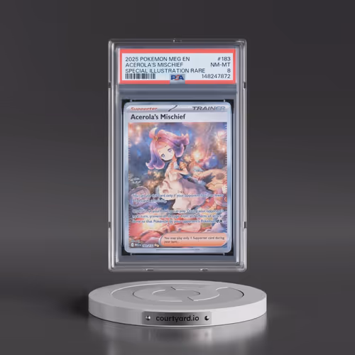 2025 Pokémon Meg EN-Mega Evolution #183 Acerola's Mischief - Special Illustration Rare (PSA 8 NM-MT)