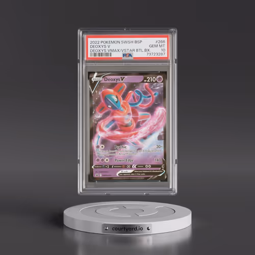2022 Pokémon Swsh Black Star Promo #266 Deoxys V - Holo Deoxys Vmax & Vstar Battle Box (PSA 10 GEM M
