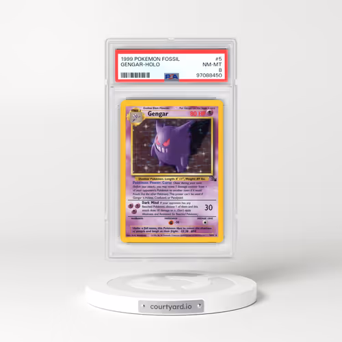 1999 Pokémon Fossil #5 Gengar - Holo (PSA 8 NM-MT)