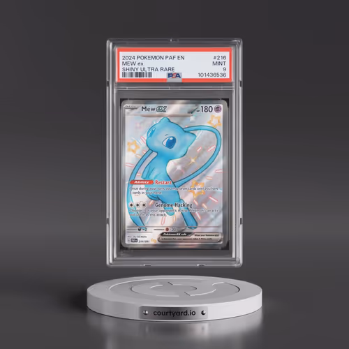 2024 Pokémon Paf EN-Paldean Fates #216 Mew EX - Holo Shiny Ultra Rare (PSA 9 MINT)