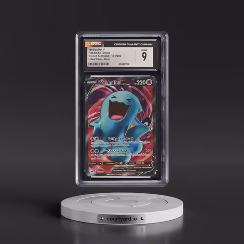 2020 Sword & Shield #191/202 Wobbuffet V - Ultra Rare Holo (CGC 9 MINT)