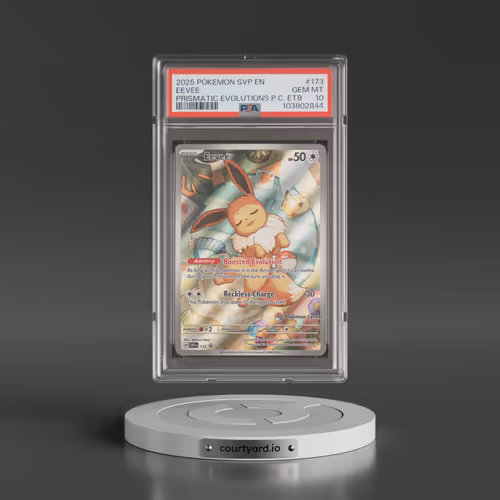 2025 Pokémon Svp EN-SV Black Star Promo #173 Eevee - Prismatic Evolutions Pokemon Center Elite Trainer Box (PSA 10 GEM MINT)