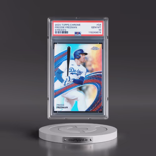 2024 Topps Chrome Strokes #S4 Freddie Freeman (PSA 10 GEM MINT)