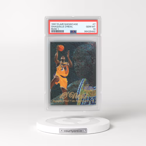 1997 Flair Showcase #7 Shaquille O'Neal - Row 1 (PSA 10 GEM MINT)