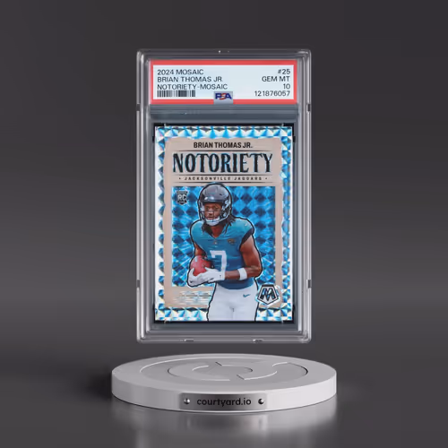2024 Panini Mosaic Notoriety #25 Brian Thomas Jr. - Mosaic (PSA 10 GEM MINT)