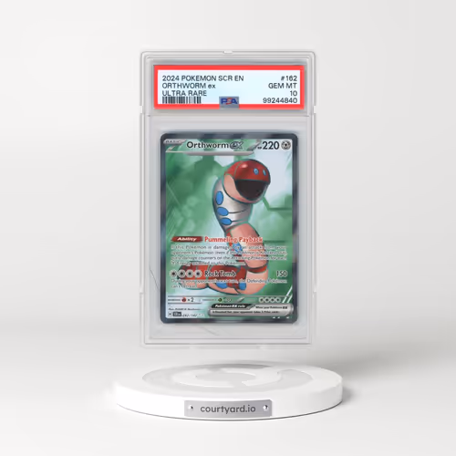 2024 Pokémon Scr EN-Stellar Crown #162 Orthworm EX - Holo Ultra Rare (PSA 10 GEM MINT)