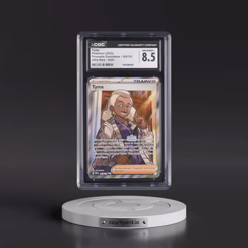 2025 Prismatic Evolutions - PRE EN #143/131 Tyme - Ultra Rare Holo (CGC 8.5 NM-MT+)