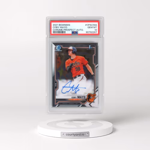 2021 Bowman Chrome Prospect Autographs #CPACMA Coby Mayo (PSA 10 GEM MINT)