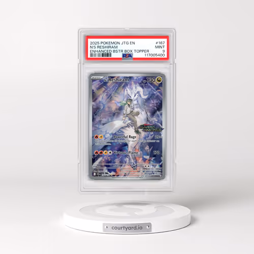 2025 Pokémon Jtg EN-Journey Together #167 N's Reshiram - Enhanced Booster Box Topper (PSA 9 MINT)