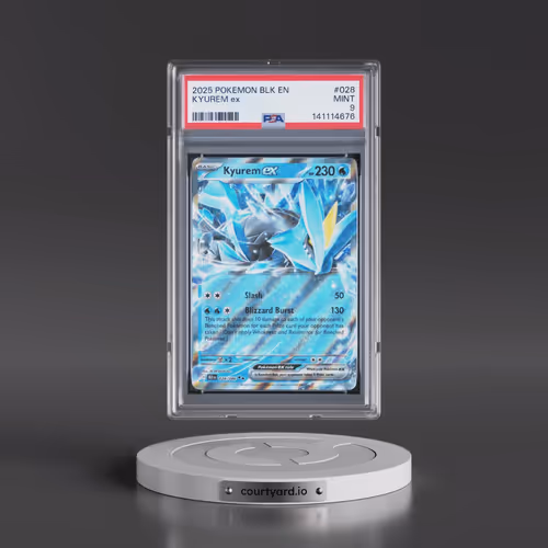 2025 Pokémon Blk EN-Black Bolt #028 Kyurem EX - Holo (PSA 9 MINT)