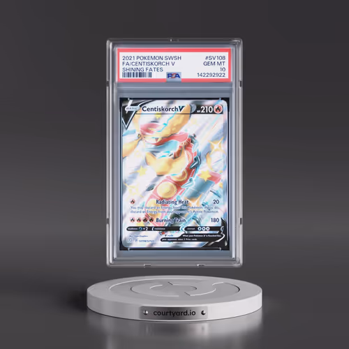 2021 Pokémon Sword & Shield Shining Fates #SV108 Centiskorch V - Holo Full Art (PSA 10 GEM MINT)